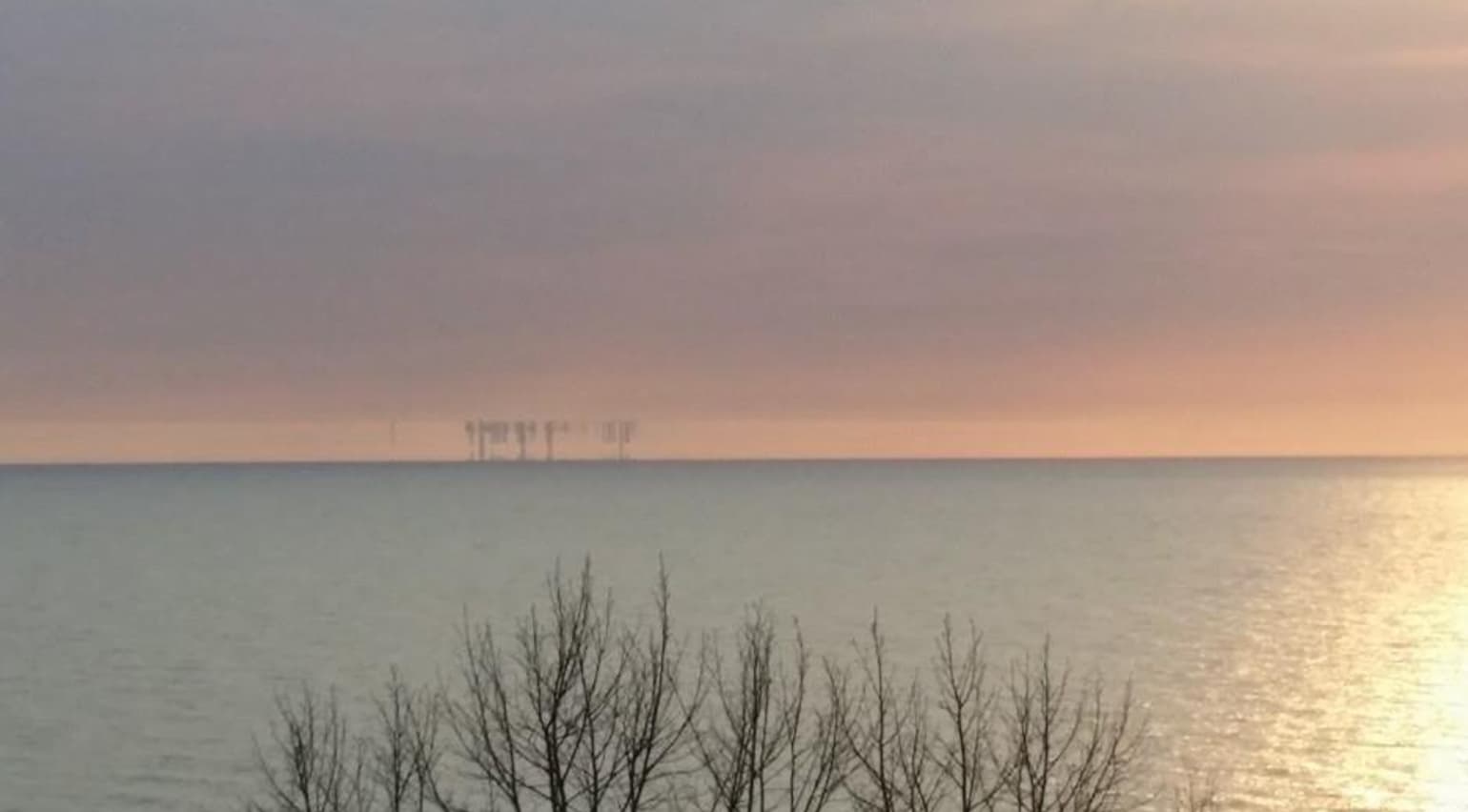 chicago skyline upside down